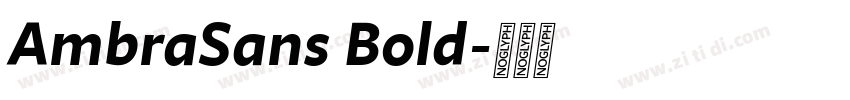 AmbraSans Bold字体转换